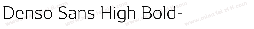 Denso Sans High Bold字体转换